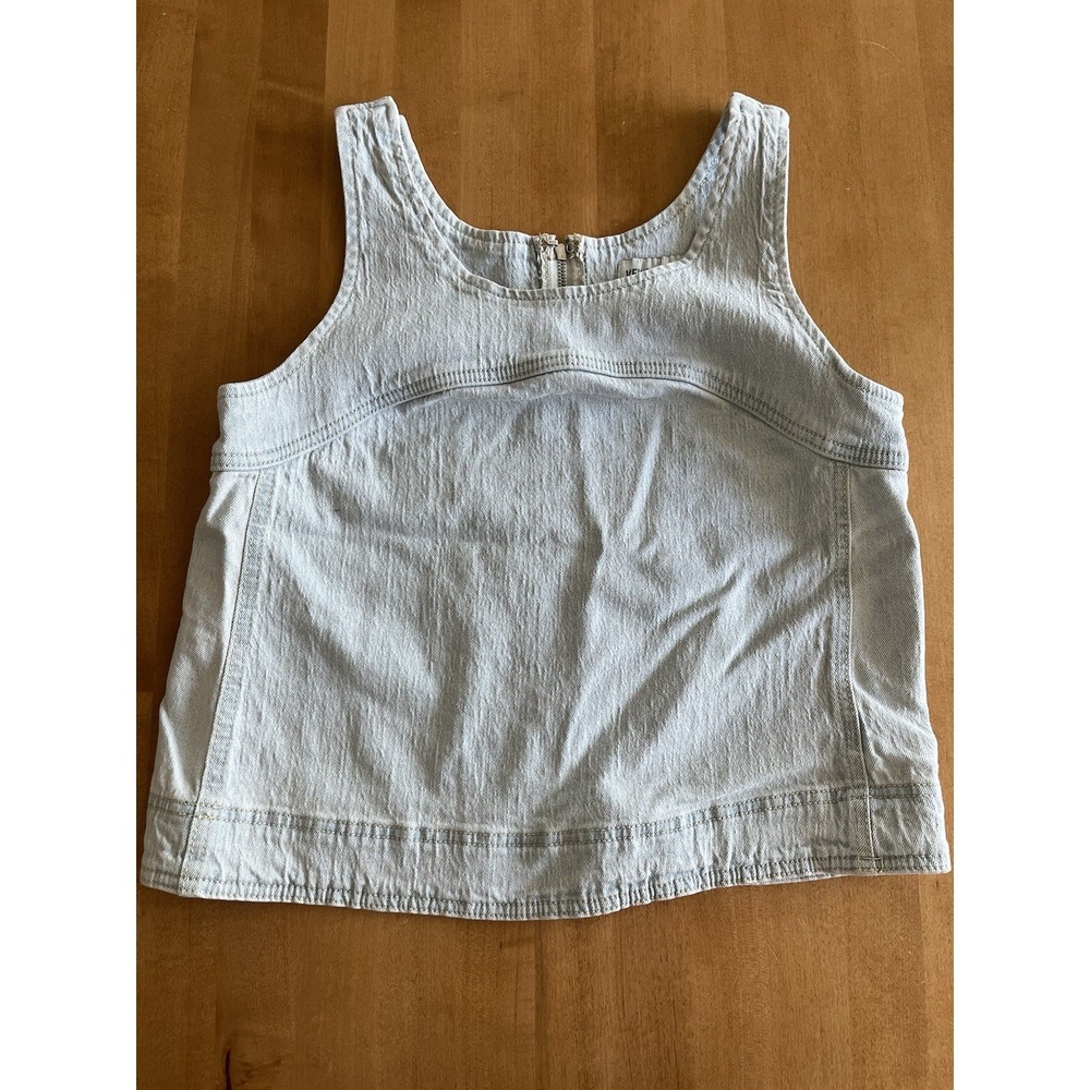 Velvet Heart Denim Vest Light Wash Zipper Button Front Pockets Women Sz S Small